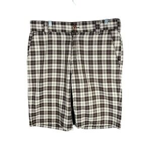 Ambiguous Shorts Mens 33 Brown Plaid Casual Street Wear Skater Outdoors Bottoms